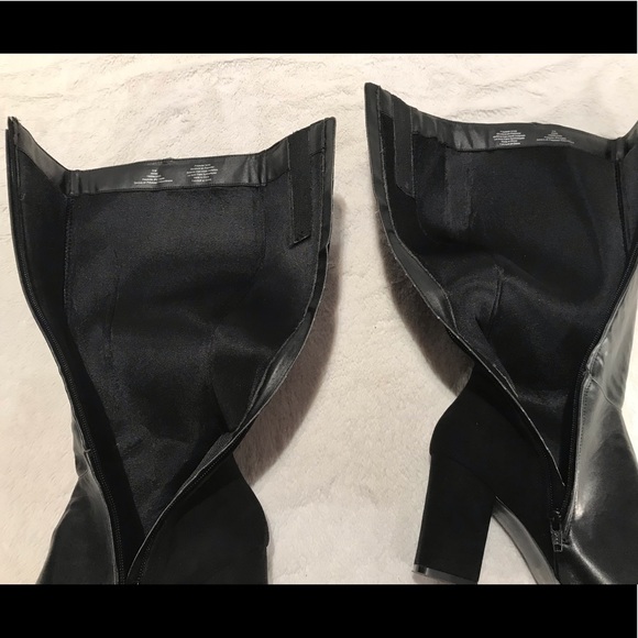 Attitude Faux Leather Heeled Boots Size 8 - Picture 9 of 10